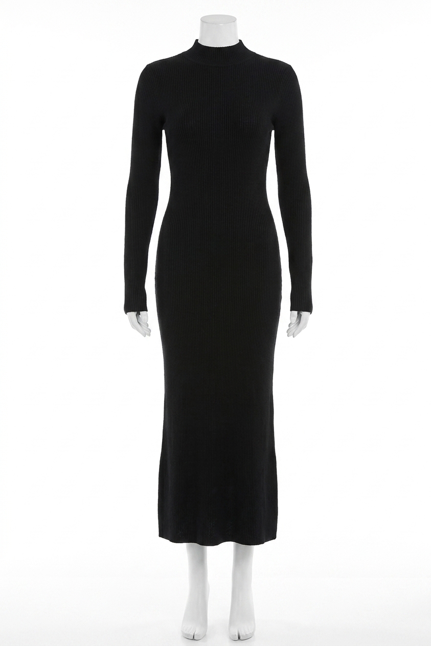 New Z Supply Aden Mesh Sweater Dress In Black